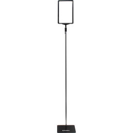 Global Industrial™ Adjustable Poster Stand Sign Holder 11''W x 7''H Insert Black/Chrome
