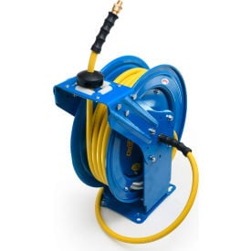 OilShield® Heavy Duty Single Arm Spring Return Air Hose Reel 300 PSI 3/8"" ID x 50'L