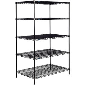 Nexel® 5 Shelf Black Epoxy Wire Shelving Unit Starter 72""W x 30""D x 63""H