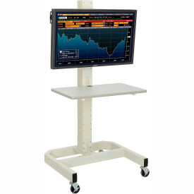 Global Industrial™ LCD/Plasma Mobile Workstation Beige