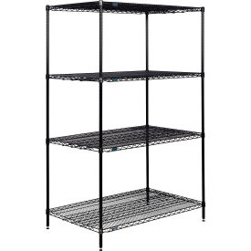 Nexel® 4 Shelf Black Epoxy Wire Shelving Unit Starter 36""W x 30""D x 74""H