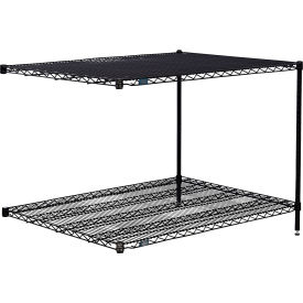 Nexel® 2 Shelf Black Epoxy Wire Shelving Unit Add On 36""W x 36""D x 34""H