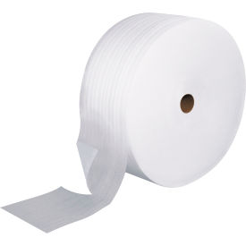 Global Industrial™ Perforated Air Foam Rolls 12""W x 2000'L x 1/32"" Thick White 6 Rolls