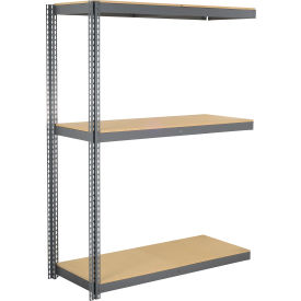 Global Industrial 3 Shelf Extra Heavy Duty Boltless Shelving Add On 60""W x 18""D x 96""H Wood Deck