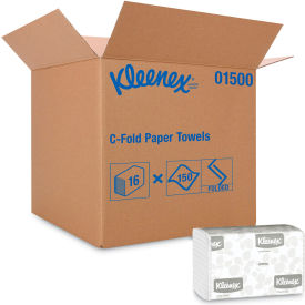Kleenex® C-Fold Paper Towel 1-Ply 10-1/8""W x 13-1/8""L White 150/Pack 16 Packs