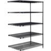Nexel® 5 Shelf Black Epoxy Wire Shelving Unit Add On 48""W x 30""D x 63""H