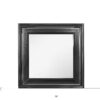 38" Gray Square Wood Framed Accent Mirror