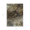 9' X 12' Chocolate And Beige Abstract Washable Indoor Outdoor Area Rug