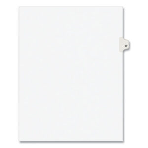 Preprinted Legal Exhibit Side Tab Index Dividers, Avery Style, 10-Tab, 57, 11 x 8.5, White, 25/Pack, (1057)