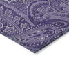 3' X 5' Purple Lavender And Silver Paisley Washable Indoor Outdoor Area Rug