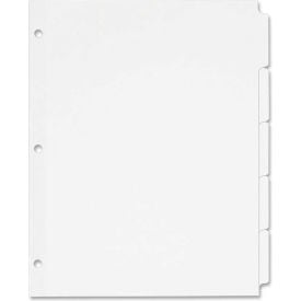 Avery Recycled Write-On Tab Divider 8.5""x11"" 5 Tabs 36 Sets White/White
