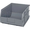 Quantum Plastic Stacking and Hanging Shelf Bin SSB445 11""W x 14""L x 7""H Gray