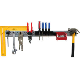 Wall Control Pegboard Strip Tool Organizer Galvanized Black 32"" X 2-1/2"" X 4""