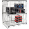 Global Industrial™ 1-Tier 2 Door Wire Mesh Security Locker 48""Wx24""Dx60""H Gray Unassembled