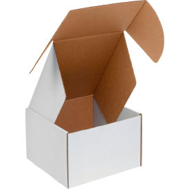 Global Industrial™ Corrugated Tab Lock Literature Mailers 4""L x 4""W x 4""H White