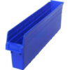 Plastic Nesting Storage Shelf Bin QSB805 4-3/8""W x 23-5/8""L x 8""H Blue