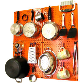 Wall Control Kitchen Pegboard Pack Storage & Organization Kit Orange/Blue 32"" X 32"" X 6""
