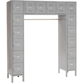 Global Industrial™ Capital® 16 Person Box Locker 72""W x 18""D x 78""H Gray Unassembled