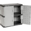 Rubbermaid® Plastic Counter Height Storage Cabinet 36""W x 18""D x 37""H Unassembled Gray