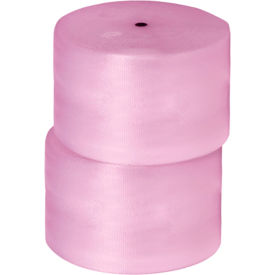 Global Industrial™ Non Perf. Anti Static Bubble Roll 24""W x 750'L x 3/16"" Bubble Pink 2/Pack
