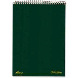 Esselte® Gold Fibre Notebook 8-1/2"" x 11-3/4"" Wide Ruled Green Cover 70 Sheets/Pad