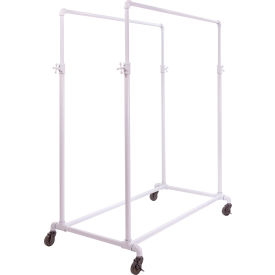 Econoco Pipeline Adjustable Gloss White Double Hangrail Ballet Bar Rack