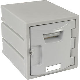 Remcon Plastics 1-Tier 1 Door Modular Plastic Locker 12""W x 15""D x 12""H Gray Assembled
