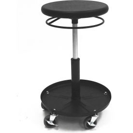 ShopSol Round Welding Stool with Tray - 19.5"" to 26.5""H Adjustment
