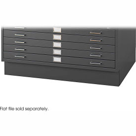 Safco® Closed Flat File Cabinet Base For 4996 and 4986 46-3/8""W Black