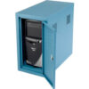 Global Industrial™ CPU Enclosed Side Car Cabinet 12-1/8""W x 22-1/2""D x 21-1/2""H Blue