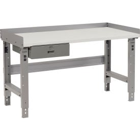Global Industrial™ Workbench w/ Laminate Square Edge Top & Drawer 60""W x 36""D Gray