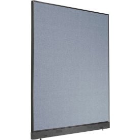 Interion® Non-Electric Office Partition Panel with Raceway 60-1/4""W x 100""H Blue