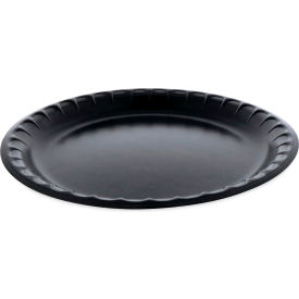 Pactiv Evergreen™ Placesetter Deluxe Laminated Foam Plate 10-1/4"" Dia. Black Pack of 540