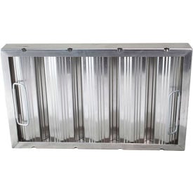 Allpoints 26-3888 10""(H) x 16""(W) x 2""(T) Stainless Steel Hood Filter - Ridged Baffles