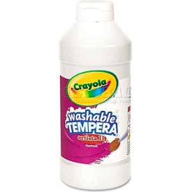 Crayola 543115053 Artista II Washable Tempera Paint White 16 oz