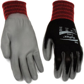 HyFlex® Lite Polyurehtane Coated Gloves Ansell 11-600 Size 10 Black/Gray 1 Pair