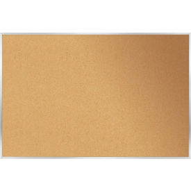 Ghent Bulletin Board - Cork - Aluminum Frame - 18"" x 24"" - Natural