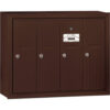 3500 Series 4B+ Vertical Mailbox 4 Doors Surface Mounted Bronze USPS Access