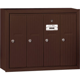 3500 Series 4B+ Vertical Mailbox 4 Doors Surface Mounted Bronze USPS Access