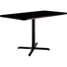 Interion® Breakroom Table 48""L x 30""W x 29""H Black
