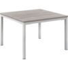 Interion® Wood End Table with Steel Frame - 24"" x 24"" - Gray