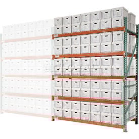 Global Industrial™ Record Storage Rack Add-On Letter Legal 96""W x 42""D x 120""H