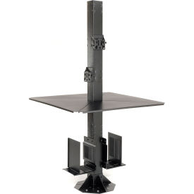 Global Industrial™ 81""H Floor Mount Orbit Computer Kiosk with VESA Mount & Power Outlet Black