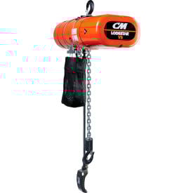 CM Lodestar VS Electric Chain Hoist 2 Ton 20' Lift 1.3-8 FPM 115-1-60 2-Step Control w/ CC