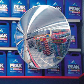 Round Polycarbonate Convex Mirror Indoor/Outdoor 30"" Dia. 160° Viewing Angle