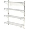 Nexel® Poly-Green® Adjustable Wall Mount Wire Shelving 4 Shelf Starter 30""Wx18""Dx63""H