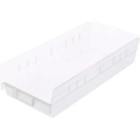 Akro-Mils Plastic Nesting Storage Shelf Bin 30158 - 8-3/8""W x 17-7/8""L x 4""H Clear