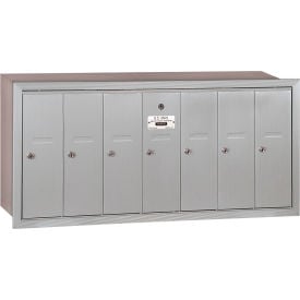 3500 Series 4B+ Vertical Mailbox 7 Doors Recessed Mounted Aluminum USPS Access