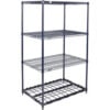 Nexel® 4 Shelf Nexelon® Blue Wire Shelving Unit Starter 1 HD Shelf 60""W x 24""D x 86""H