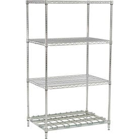 Nexel® 4 Shelf Poly-Z-Brite® Standard Wire Shelving Unit Starter 48""W x 24""D x 74""H